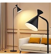 PARTPHONER Floor Lamp for Living Room, Modern Adjustable Metal Heads Standing Lamps, Simple Desig...