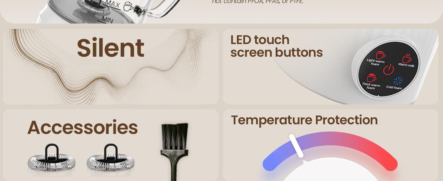 electric milk frother hot and cold foam