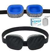 Fismool Eye Mask for Dry Eyes - Blackout Dry Eye Mask & Moisture Goggles - Adjustable Sleeping Ma...