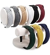 Huachi Knotted Headbands for Women Girls Wide Turban Hair Bands Non Slip Top Knot Design Womens H...