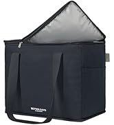 Nook Theory Reusable Insulated Grocery Bag - Leak Proof, X Large Cooler Bag - Insulated Shopping ...