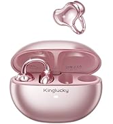Kinglucky Upgraded Clip-On Earbuds Comfortable fit & Crystal-Clear Sound, 50H Playtime Open Ear B...