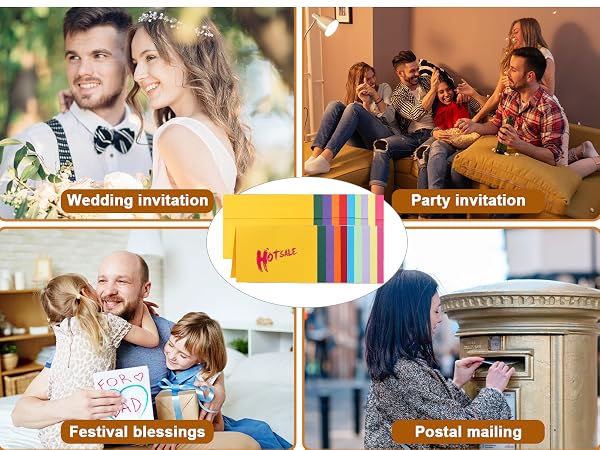 blank note cards and envelopes A7 wedding Invitation birthday Party postal mailing card making kit