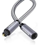 Optical Extension Cable 3ft/1M,SOUNDFAM Optical Audio Cable Male to Female Toslink Optical Cable ...
