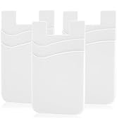 SS Phone Wallet, Card Holder for Phone Case Stick on Silicone Double Phone Pocket Suitable for iP...