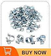 32Pcs 1/8" Mini Fuel Line Clamps, 5/16"-13/32" Dia (8-10mm) Fuel Injection Gas Line Hose Clamps, ...