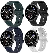QHBAMD 4 Pack Bands Compatible with Amazfit GTS/GTS2/ GTS 3/GTS 2e/GTS 2 mini/GTS 4 mini/GTS 4/GT...