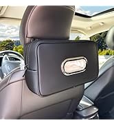 Noaman Upgraded Large Car Tissue Holder Premium PU Leather Tissues Box Cover Backseat Rectangular...