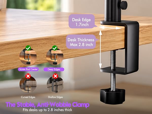 desk light with clamp