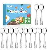 DRKIO Stainless Steel Toddler Spoons Set - 12 Pieces Kids Spoons Set Children Safe Food Grade Kid...