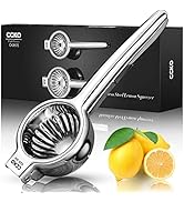 CCKO Lemon Lime Squeezer Stainless Steel Manual Juicer Extra Large Heavy Duty Citrus Juicer Hand ...