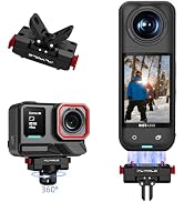 Flymile X5 Magnetic Quick Release Base for Insta360 X5, 360° Horizontal Rotation Aluminum Mount f...