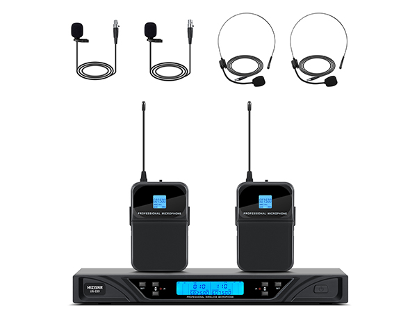 2 Channel Wireless Lavalier Microphone System