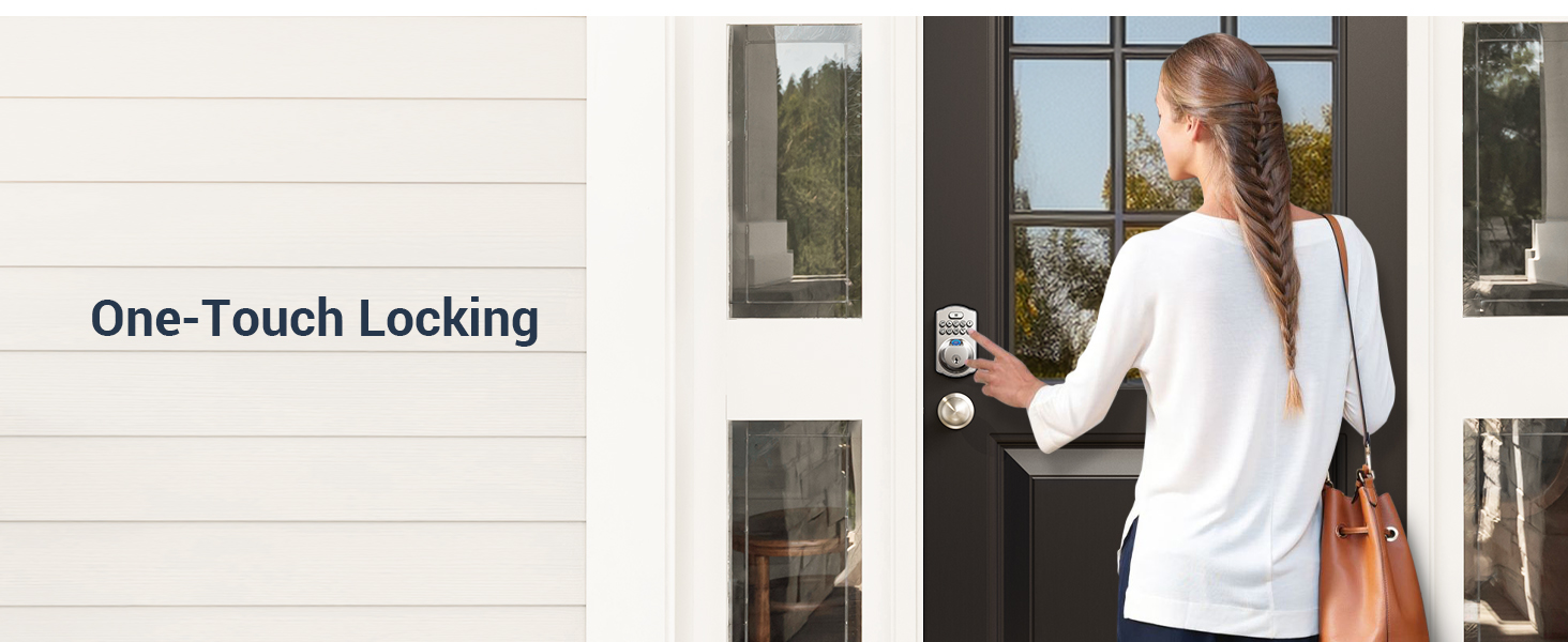 front door lock set one-touch quick lock