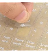 English Keyboard Stickers, Universal Computer Laptop Replacement Keyboard Letters Transparent Bac...