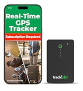 Tracki Slim GPS Tracker for Vehicles – Magnetic Waterproof LTE 4G Car Tracker, Strong 800 mAh Bat...