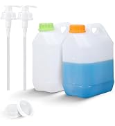 ASEVAT Gallon Water Jugs with Caps Square Heavy-Duty HDPE Carboy F-Style Plastic Jug Water Storag...