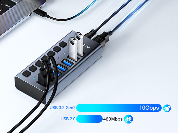 Powered USB 3.2 Hub