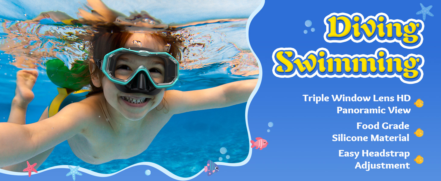 Kids Goggles with Nose Cover