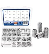 NINDEJIN 666Pcs Set Screws Assortment Kit, M2/ M3/ M4/ M5/ M6/ M8 Hex Allen Head Socket Grub Scre...