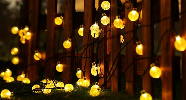 solar globe string lights