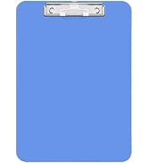 Hongri Plastic Clipboard, Blue Clipboard Standard A4 Letter Size Clipboards for Nurses, Students,...