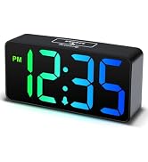 DreamSky Small Digital Alarm Clock for Bedroom, RGB Kids Alarm Clock Boys | Electric Desk Clock w...