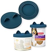 OHMO 2 Pack Dog Food Can Lids, (3,12, 14oz etc.) Universal Size BPA Free Silicone Covers for Cat ...