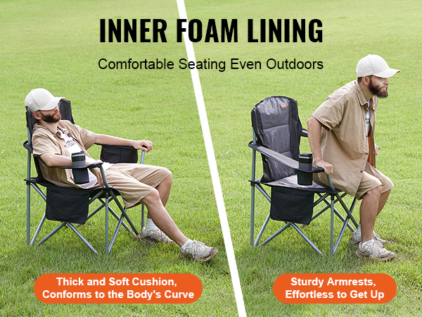 VEVOR Oversized Camping Folding Chair
