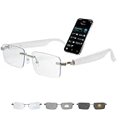 AI Smart Glasses for Men & Women,Spring-hinged Bluetooth 6.0 Smart Glasses with 164 Languages (Re...