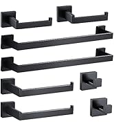 8-Piece Bathroom Hardware Accessories Set, Towel Bar Sets Include Towel Bar Towel Holder Toilet P...