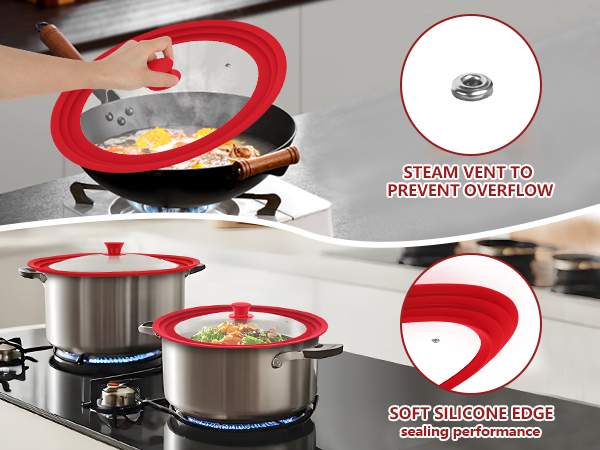 Silicone pot lid