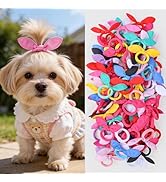 XIMA Dog Hair Bands with Bunny Ears Design, Cute Bright Solid Multicolor Hair Ties for Long Hair ...
