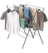 Whitmor Drying Rack Clothing,Large 12 Drying Poles Clothes Drying Rack,Foldable Portable Laundry ...