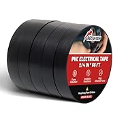 RED WOLF Electrical PVC Tape 5 Packs 1/2