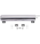 FGJQEFG 3 x 16 Inches Universal Radiator Coolant Overflow Puke Tank Bottle Catch Can Polished Sta...