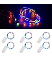 Ostwiki Fairy Lights Battery Operated, 6-Pack Mini String Lights, 20 LED 7ft Twinkle Firefly Star...