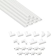D-Line 157in Cord Cover Kit, Self-Adhesive Wire Hiders, Paintable Cable Raceway to Hide Wires on ...