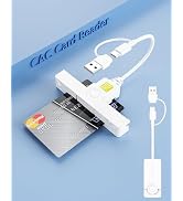 2in1 Electronic CAC Card Reader,USB C + USB-A Military SIM Smart Card Reader,Mini Foldable DOD Mi...