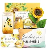 Frerdui Sunflower Initial Gifts, Get Well Soon Gifts, Self Care Spa Monogrammed Birthday Gift for...