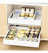 Dayacoco 2Pcs Pull Out Cabinet Organizer, Width 11.6"-19.5'and Depth 16.5"-21.5" Expandable With ...