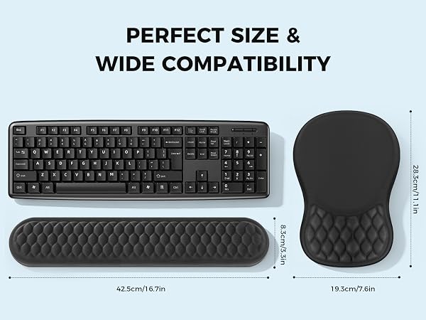 ergonomic keyboard wirst rest and mouse pad set