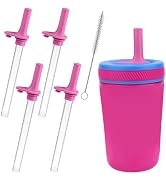 XANGNIER Replacement Straws and Bite Valve Compatible with Zak Designs Kelso 15 oz Tumbler Water ...