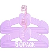 JIUXCF Light Purple Velvet Hangers 50 Pack, Premium Clothes Hanger Non-Slip Felt Hangers, 360° Sw...