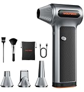 WOLFBOX MF200 Compressed Air Duster with Removable Battery & 4 Nozzles, Cordless 3-Speed Adjustab...