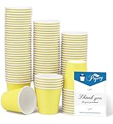 Prgery 100 Pack 3oz Yellow Paper Cups,Mouthwash Cups, Disposable Bathroom Cups,Small Paper Cups 3...