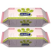 DR.EASY Super Caring 200ct Pet Wipes for Dogs and Cats,Unscented,Ears, Face, Butt, Body and Eye –...
