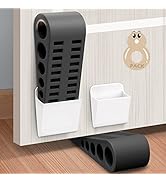 Rubber Door Stoppers for Bottom of Door - 8 Pack Door Stop Wedge with Holder Heavy Duty Doorstop ...