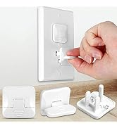 Outlet Covers (45 Pack) with Hidden Pull Handle Baby Proofing Plug Covers 3-Prong Child Safety So...