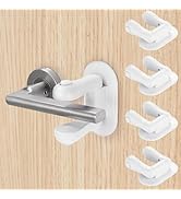Inaya Door Lever Lock (4 Pack) – Child Proof Handle Locks, 3M Adhesive & Easy Installation for Ho...